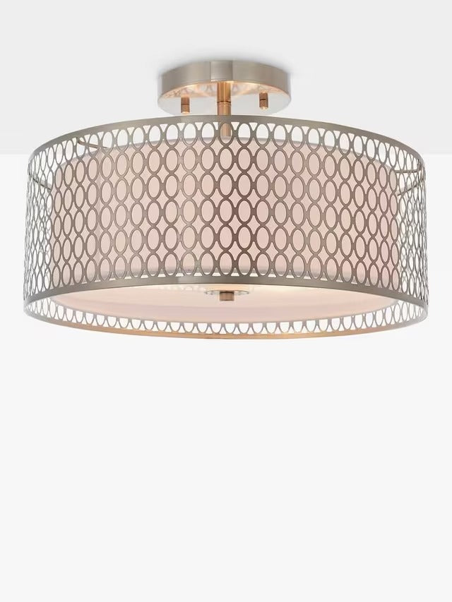 Bay Lighting Josette 3 Light Dimmable Semi Flush Ceiling Light - Chrome