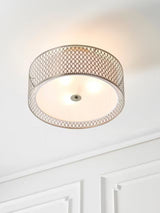 Bay Lighting Josette 3 Light Dimmable Semi Flush Ceiling Light - Chrome