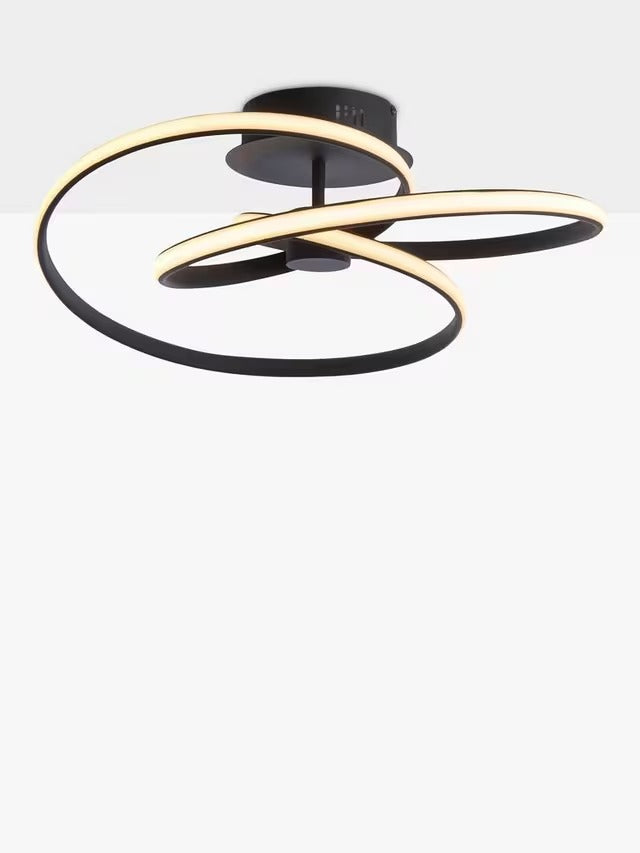 Bay Lighting Dimmable Solo Semi Flush Adjustable 3000K Ceiling Light - Black