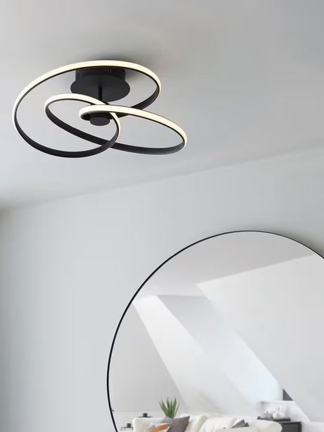 Bay Lighting Dimmable Solo Semi Flush Adjustable 3000K Ceiling Light - Black