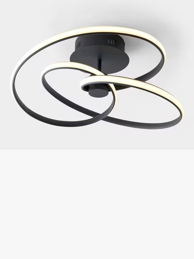 Bay Lighting Dimmable Solo Semi Flush Adjustable 3000K Ceiling Light - Black