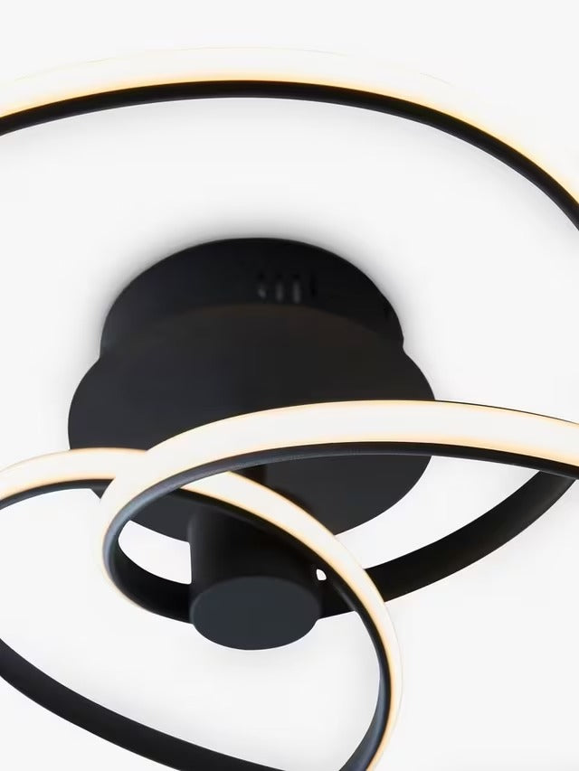 Bay Lighting Dimmable Solo Semi Flush Adjustable 3000K Ceiling Light - Black