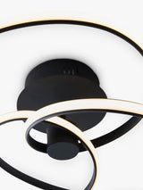 Bay Lighting Dimmable Solo Semi Flush Adjustable 3000K Ceiling Light - Black