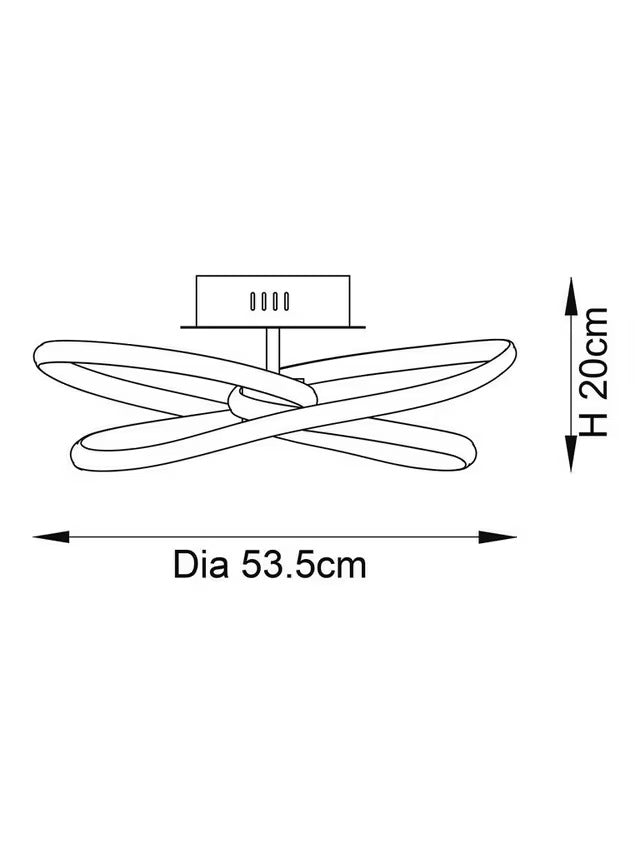 Bay Lighting Dimmable Solo Semi Flush Adjustable 3000K Ceiling Light - Black