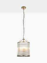 Bay Lighting Stockwell Ribbed 4 Arm Pendant  Hanging Ceiling Light - Brass