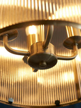 Bay Lighting Stockwell Ribbed 4 Arm Pendant  Hanging Ceiling Light - Brass