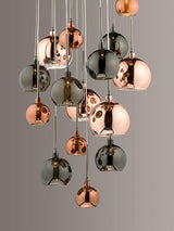 Där Aurellia 15 Pendant Cluster Dimmable Ceiling Light - Copper/Bronze