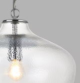 John Lewis Cartmel Textured Glass Pendant Ceiling Light Dia.41.6cm - Clear
