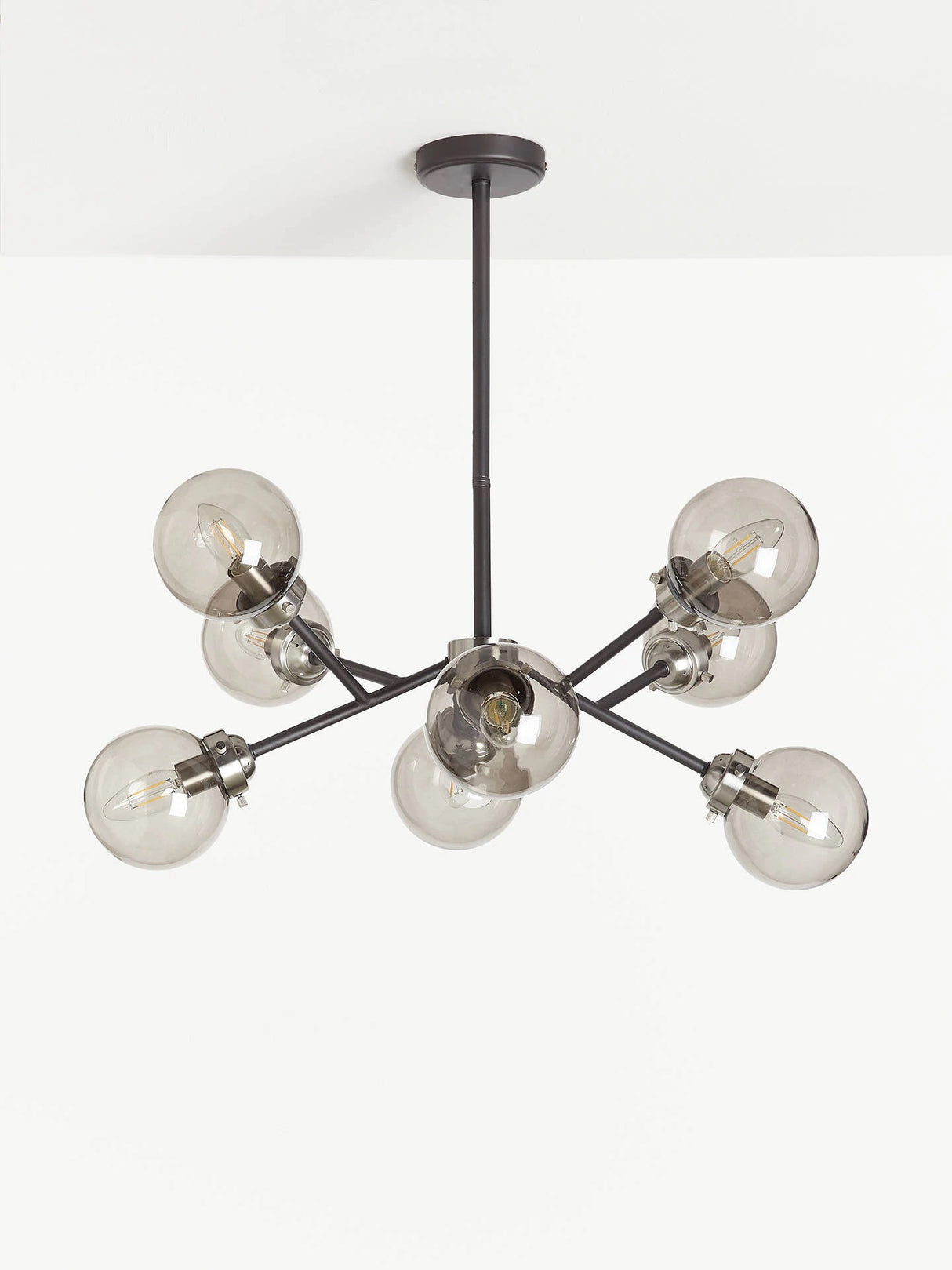 John Lewis Orb Muti Armed 8 Bulb Ceiling Light - Smoke