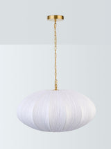 John Lewis Edith Pendant Adjustable Pendant Ceiling Light - White Dia.55cm