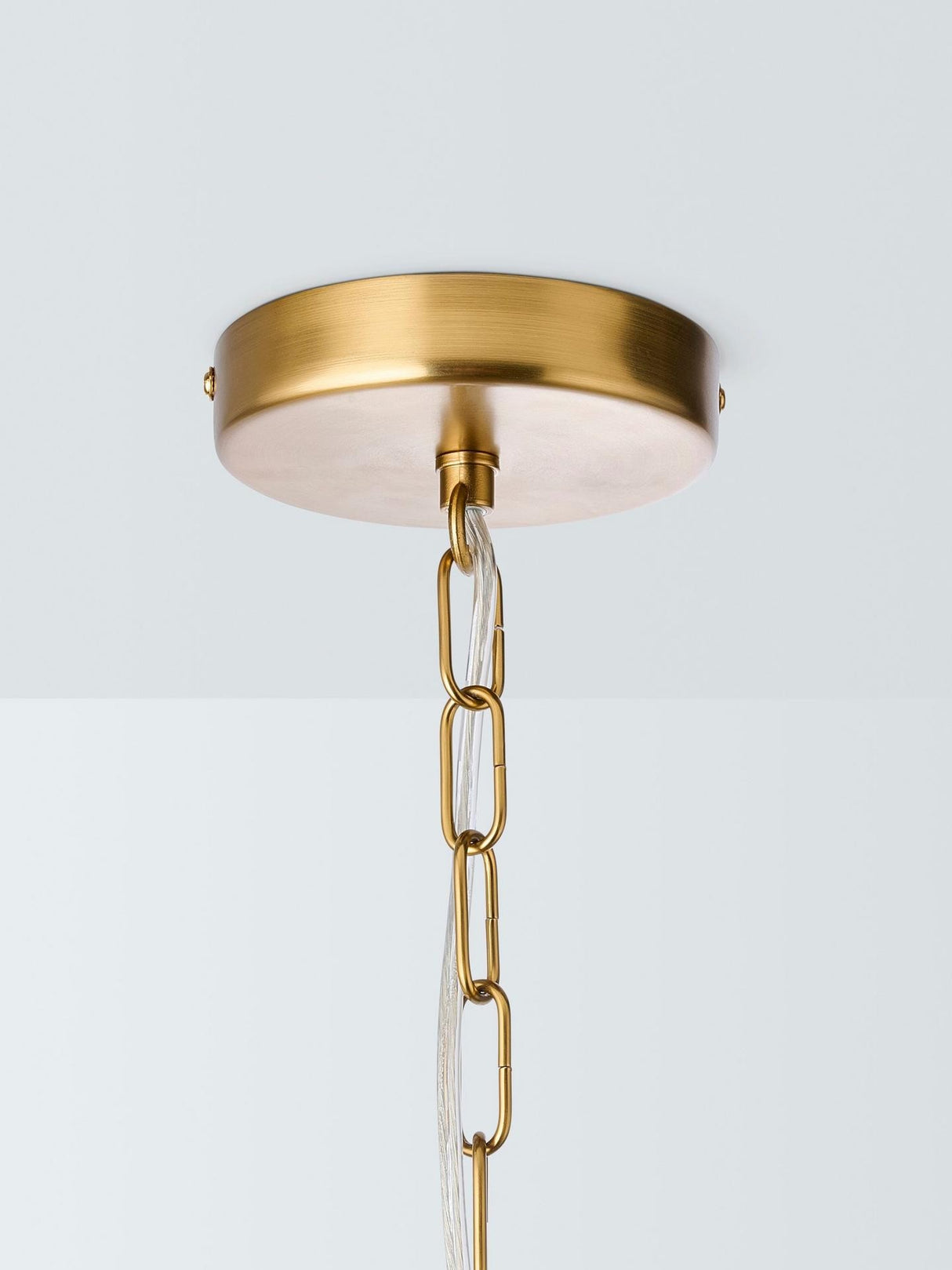 John Lewis Timeless Glass Lantern Pendant Ceiling Light - Antique Brass