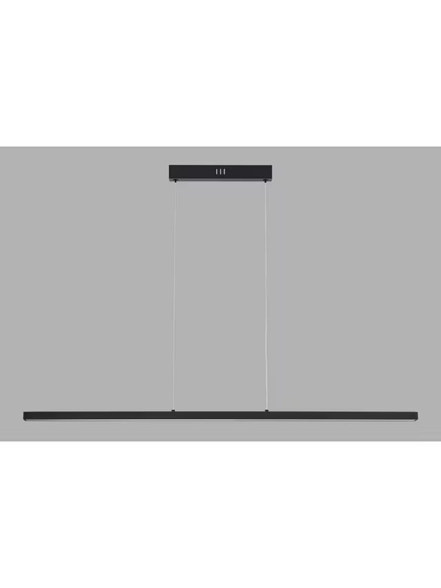 John Lewis Matteo LED Slim Bar Dining Room Pendant Ceiling Light 90cm - Black