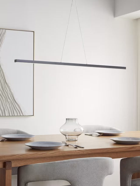 John Lewis Matteo LED Slim Bar Dining Room Pendant Ceiling Light - Grey