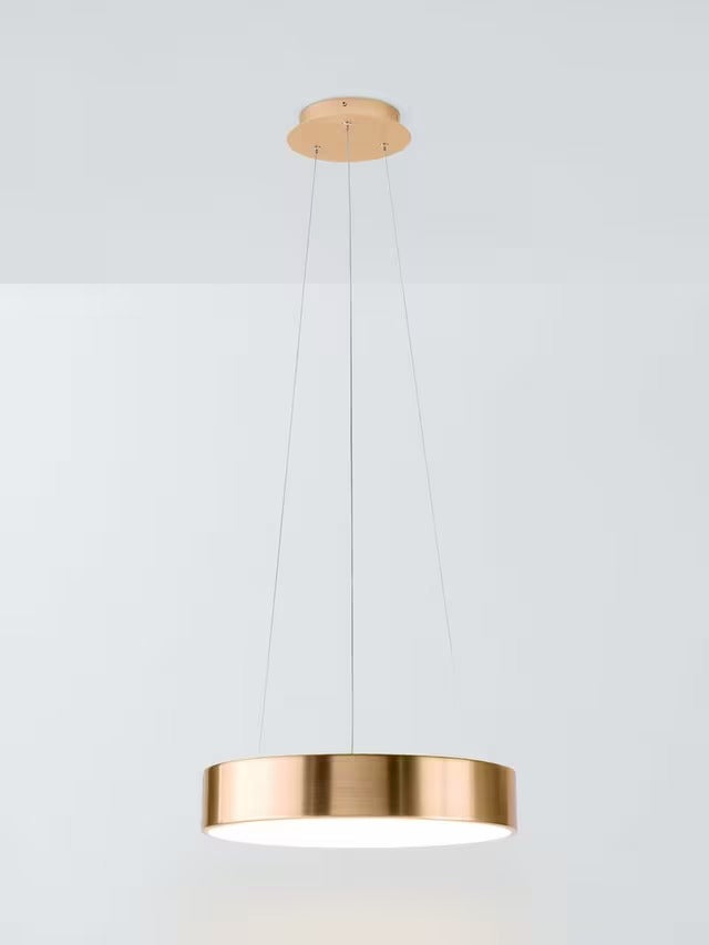 John Lewis Matteo LED Small Hoop Modern Design Pendant Ceiling Light - Gold