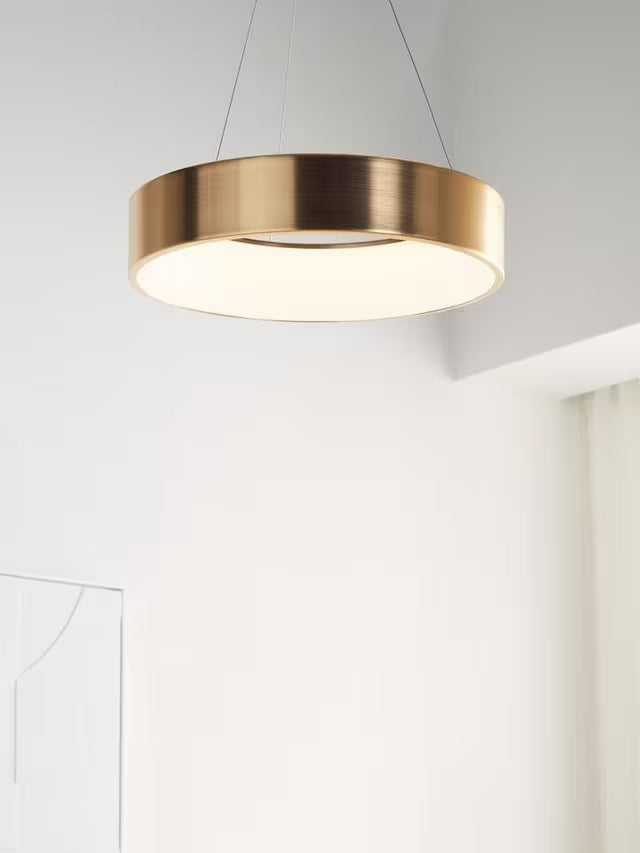 John Lewis Matteo LED Small Hoop Modern Design Pendant Ceiling Light - Gold
