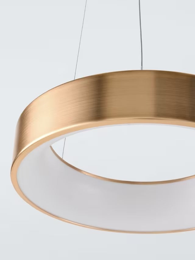 John Lewis Matteo LED Small Hoop Modern Design Pendant Ceiling Light - Gold