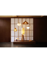 John Lewis Finn Dimmable Stained Wooden Indoor Pendant Ceiling Light Natural