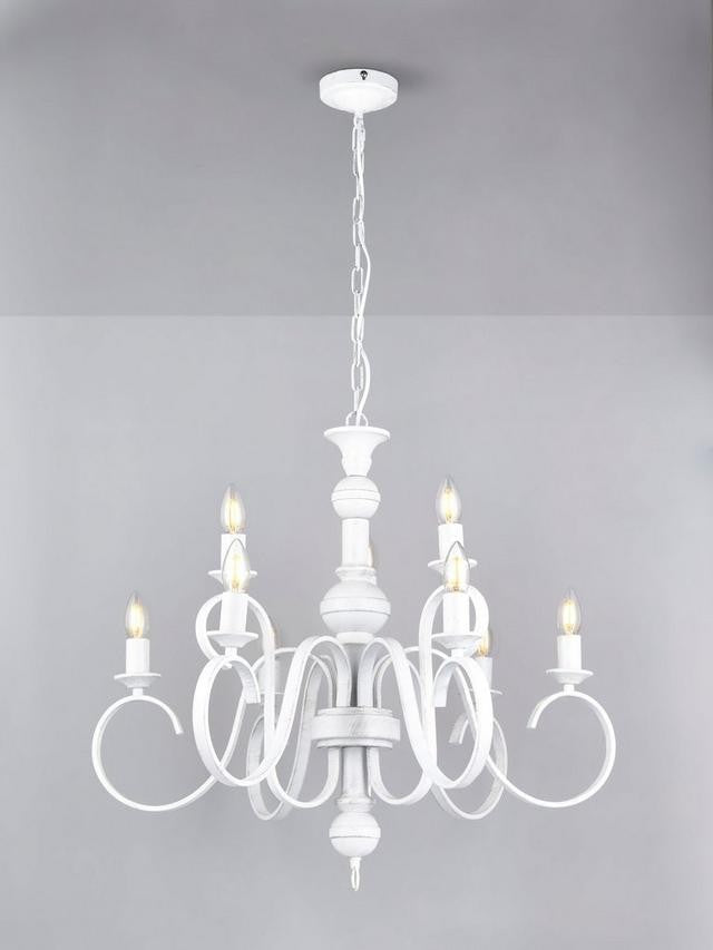 John Lewis Carlita XL 9-Light  Traditional Chandelier Ceiling Light - White