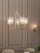 John Lewis Chalice Classic Vintage Style 5 Arm Ceiling Light - Brushed Brass