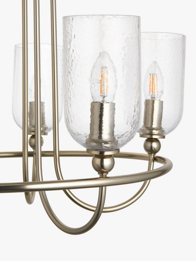 John Lewis Chalice Classic Vintage Style 5 Arm Ceiling Light - Brushed Brass