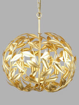John Lewis Decorative Metal Leaf 4-Light Pendant Ceiling Light 50cm - Gold