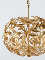 John Lewis Decorative Metal Leaf 4-Light Pendant Ceiling Light 50cm - Gold