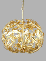 John Lewis Decorative Metal Leaf 4-Light Pendant Ceiling Light 50cm - Gold