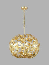 John Lewis Decorative Metal Leaf 4-Light Pendant Ceiling Light 50cm - Gold