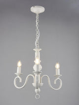 John Lewis Carlita 3 Arm Dimmable Adjustable Wired Ceiling Light - White