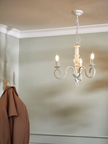 John Lewis Carlita 3 Arm Dimmable Adjustable Wired Ceiling Light - White