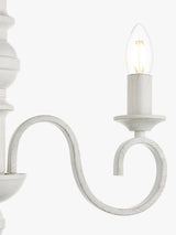 John Lewis Carlita 3 Arm Dimmable Adjustable Wired Ceiling Light - White