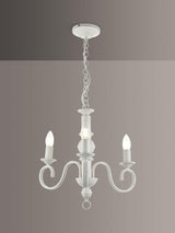 John Lewis Carlita 3 Arm Dimmable Adjustable Wired Ceiling Light - White