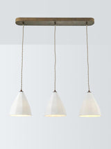 John Lewis Mannez Over Diner Modern Decorative Pendant Ceiling Light - White