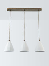 John Lewis Mannez Over Diner Modern Decorative Pendant Ceiling Light - White