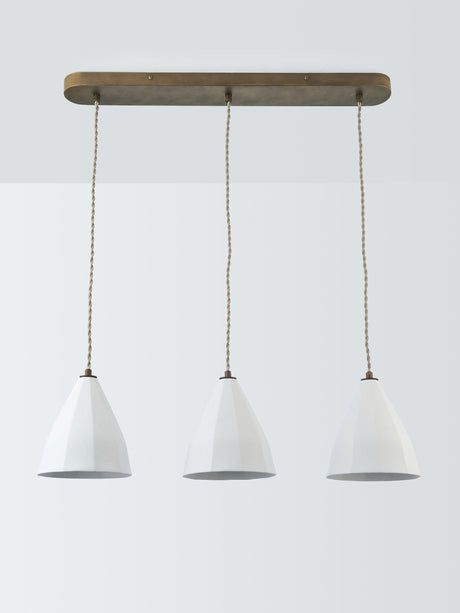 John Lewis Mannez Over Diner Modern Decorative Pendant Ceiling Light - White