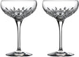 Waterford Crystal Lismore Essence Cut Glass 280ml Champagne Saucers Set of 2 - Kazoop 