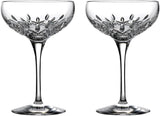 Waterford Crystal Lismore Essence Cut Glass 280ml Champagne Saucers Set of 2 - Kazoop 