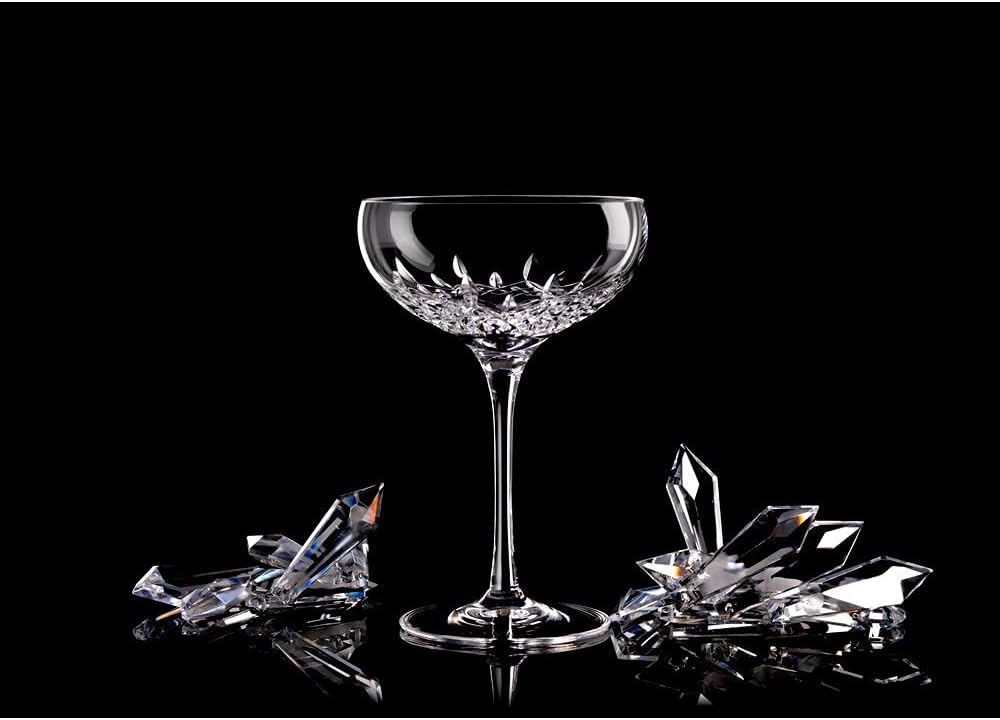 Waterford Crystal Lismore Essence Cut Glass 280ml Champagne Saucers Set of 2 - Kazoop 