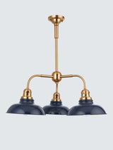 John Lewis Millhouse 3 Arm Dimmable Industrial Pendant Ceiling Light - Blue