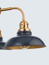 John Lewis Millhouse 3 Arm Dimmable Industrial Pendant Ceiling Light - Blue