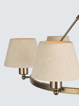 John Lewis Dimmable 6 Light Industrial Hoop Pendant Ceiling Light - Brass