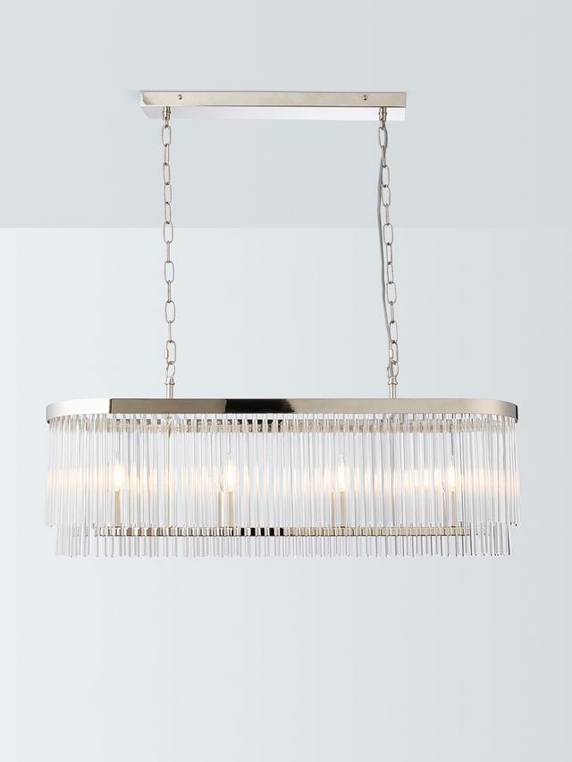 John Lewis Lexton Over Dining Dimmable Adjustable Ceiling Light - Nickel A