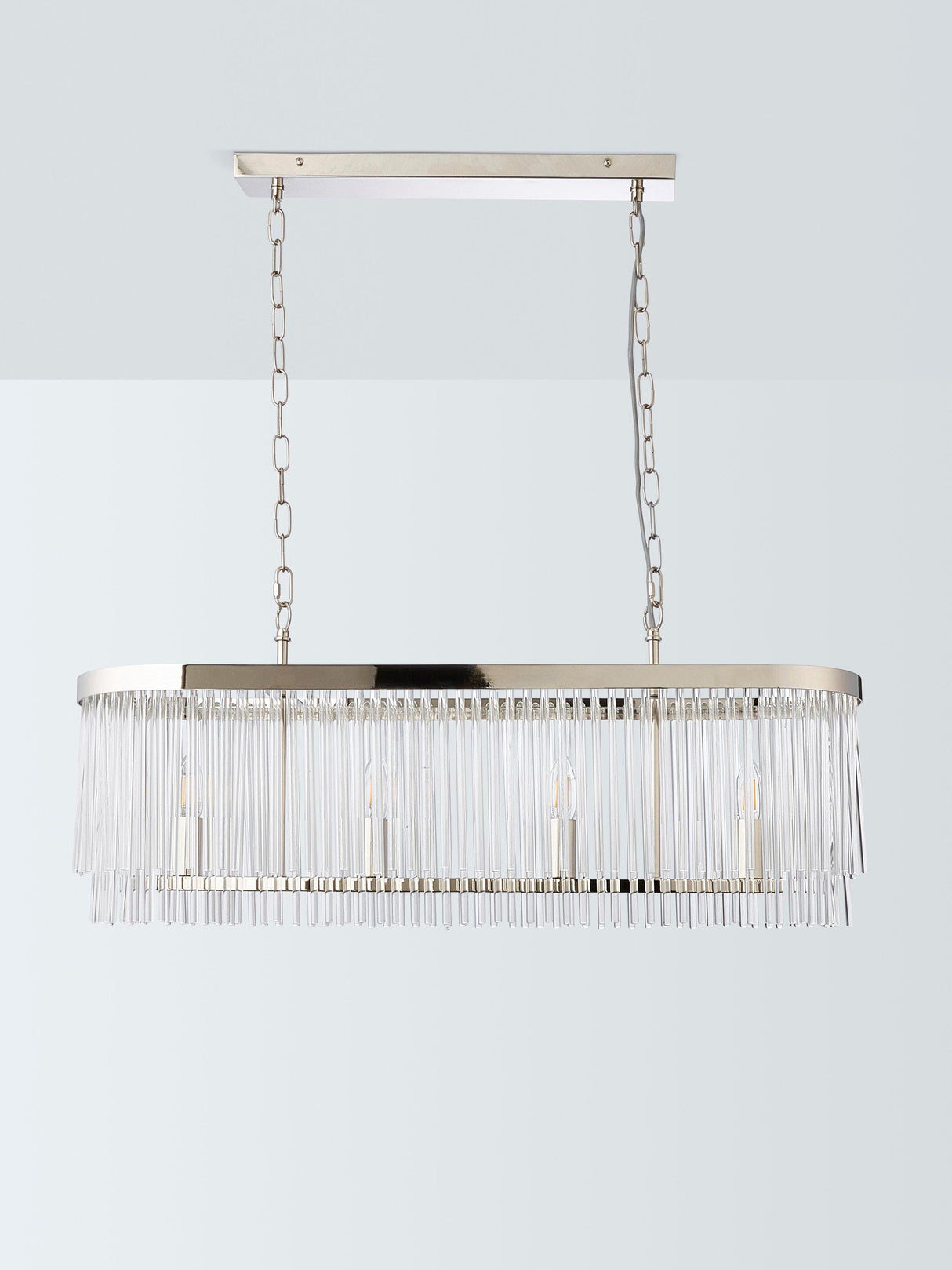 John Lewis Lexton Over Dining Dimmable Adjustable Ceiling Light - Nickel A