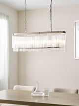 John Lewis Lexton Over Dining Dimmable Adjustable Ceiling Light - Nickel A