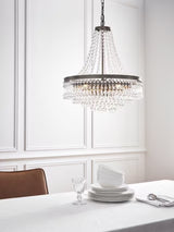 John Lewis La Scala Statement Swag Chandelier Ceiling Light - Satin Bronze