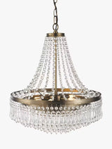 John Lewis La Scala Statement Swag Chandelier Ceiling Light - Satin Bronze