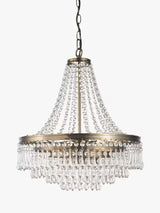 John Lewis La Scala Statement Swag Chandelier Ceiling Light - Satin Bronze