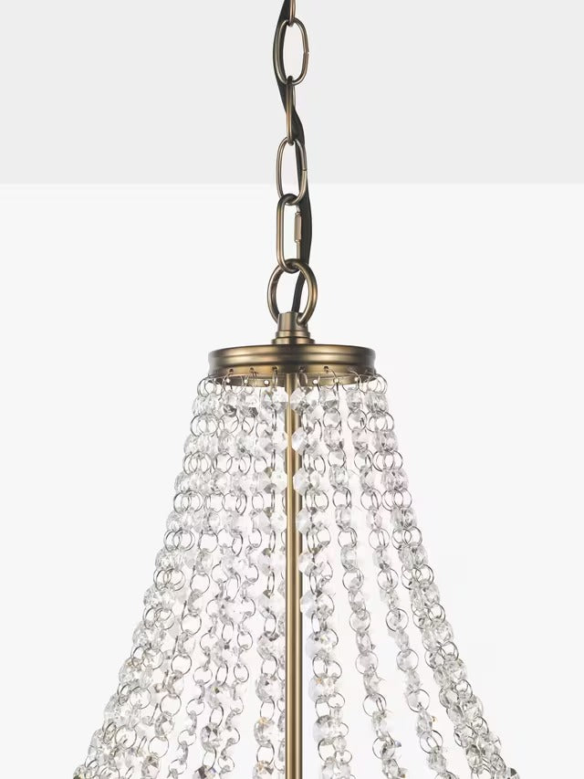 John Lewis La Scala Statement Swag Chandelier Ceiling Light - Satin Bronze