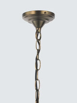 John Lewis Verity Glass Crystal Chandelier Ceiling Light - Antique Brass