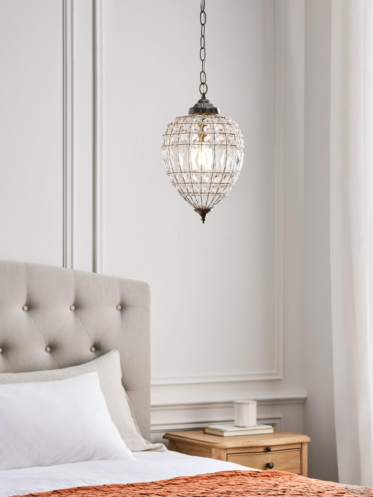 John Lewis Dante Non-Dimmable 700L Small Ceiling Light H38 x Dia.24cm  Clear